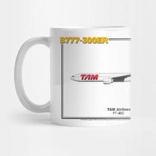 Boeing B777-300ER - TAM Airlines (Art Print) Mug